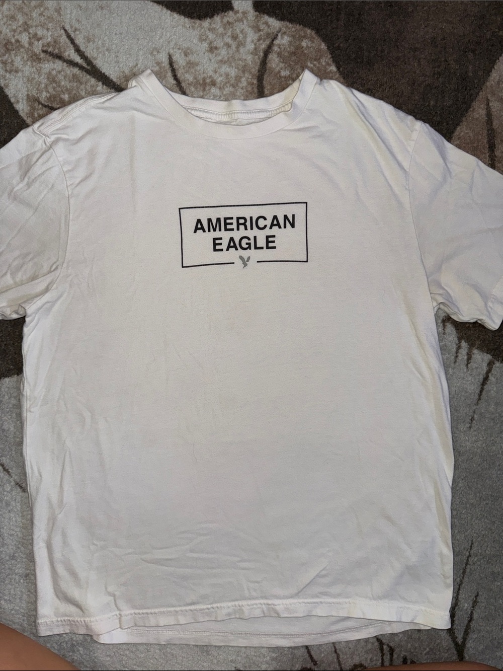American Eagle Outfitters White Graphic Logo Tee